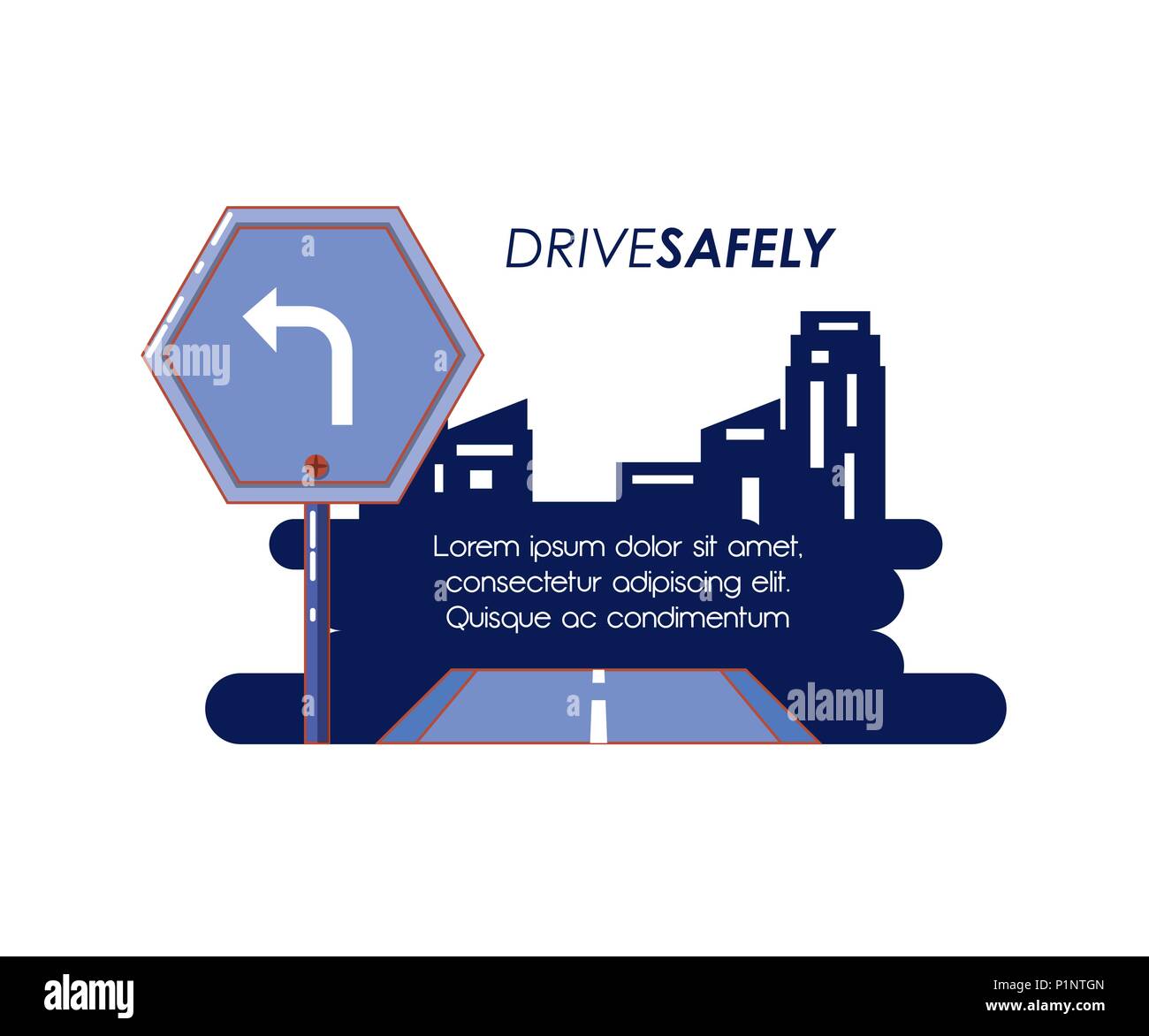driver safely campaign label vector illustration design Stock Vector