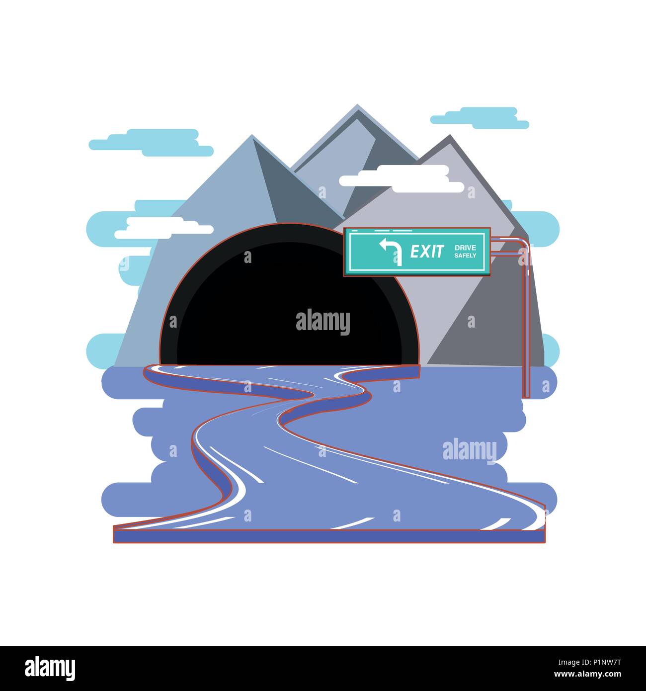 driver safely with exit signal vector illustration design Stock Vector