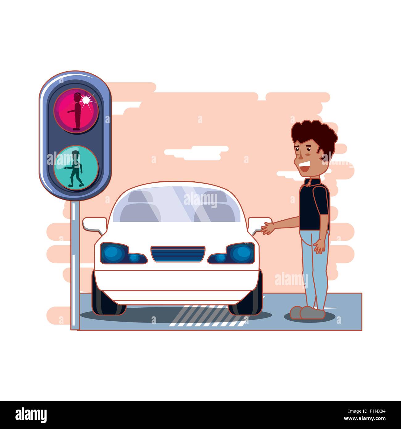 driver safely campaign label vector illustration design Stock Vector