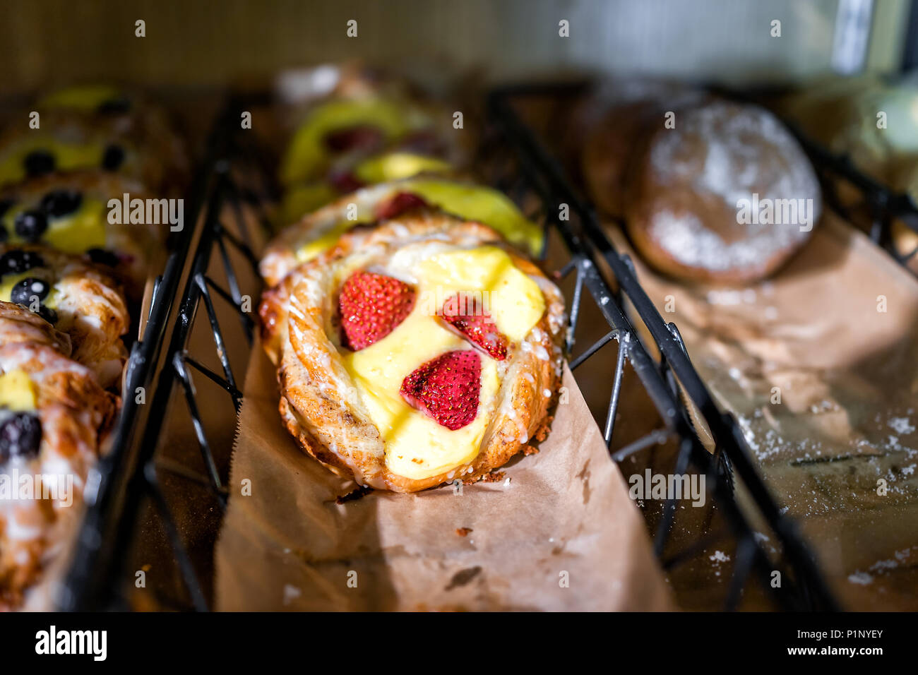 Closeup Of Many Yellow Cream Cheese Berry Fruit Strawberry Baked Danish Pastries On Shelf Tray Display Desserts In Bakery Shop Cafe Store Rustic Stock Photo Alamy Closeup Of Many Yellow Cream Cheese Berry Fruit Strawberry Baked Danish Pastries On Shelf Tray Display Desserts In Bakery Shop Cafe Store Rustic Stock Photo Alamy
