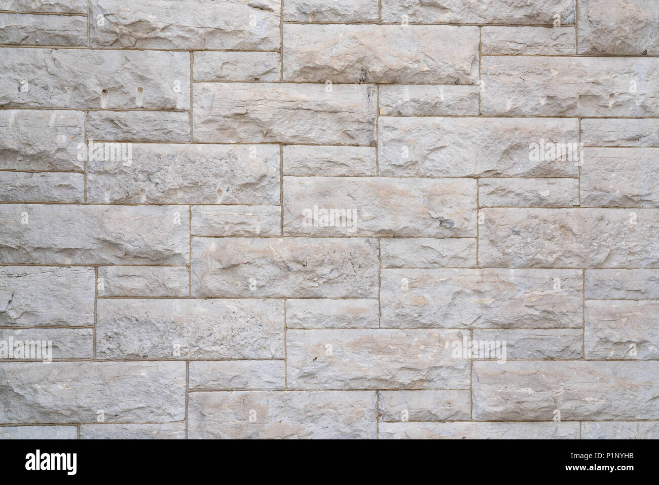 Limestone Block Wall Background Stock Photo