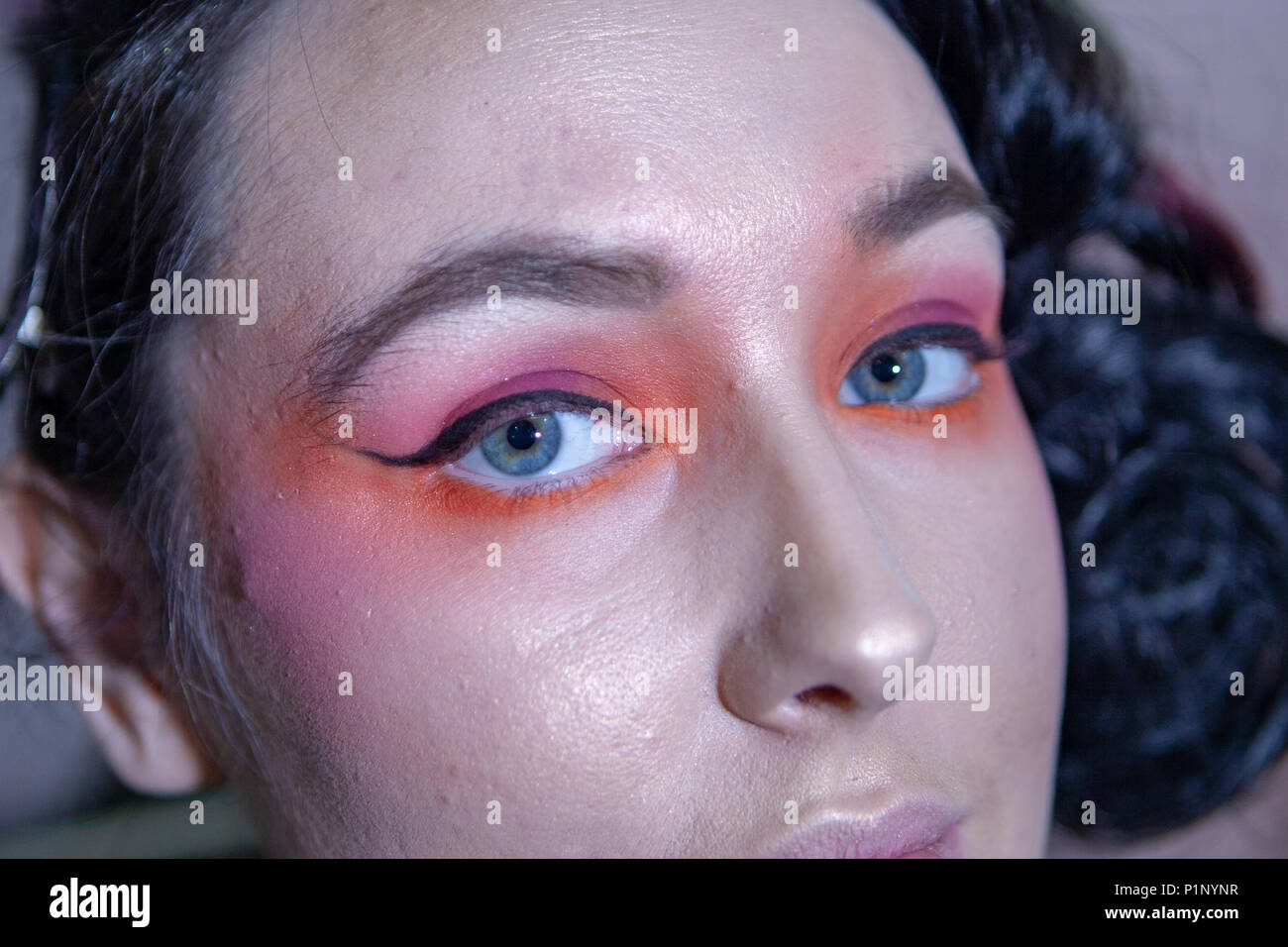 Belfast, Northern Ireland. 2nd February 2017. Makeup Session Stock