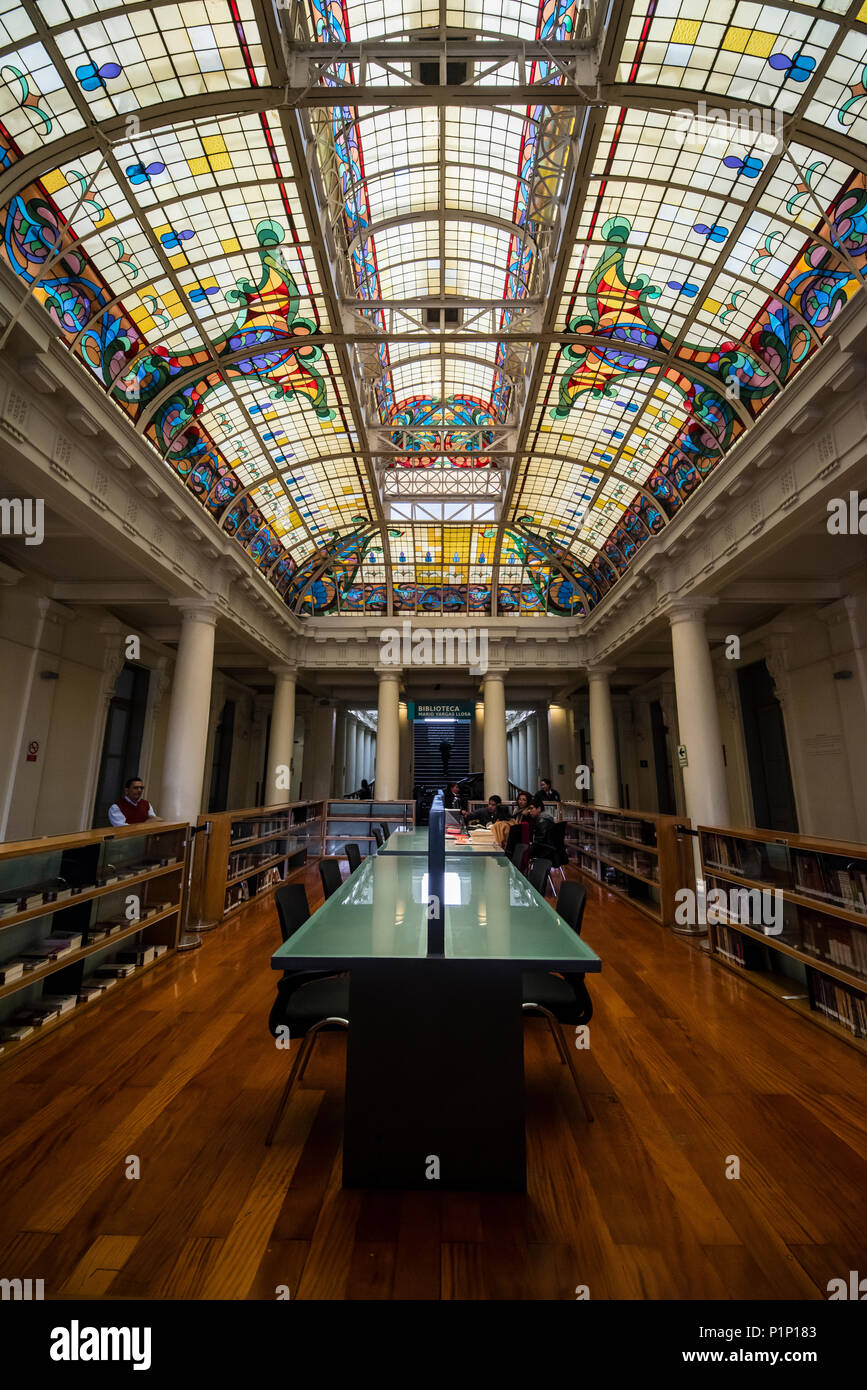 Lima National Library House of Peruvian Literature, museum and library(1912). Lima city, Peru ...
