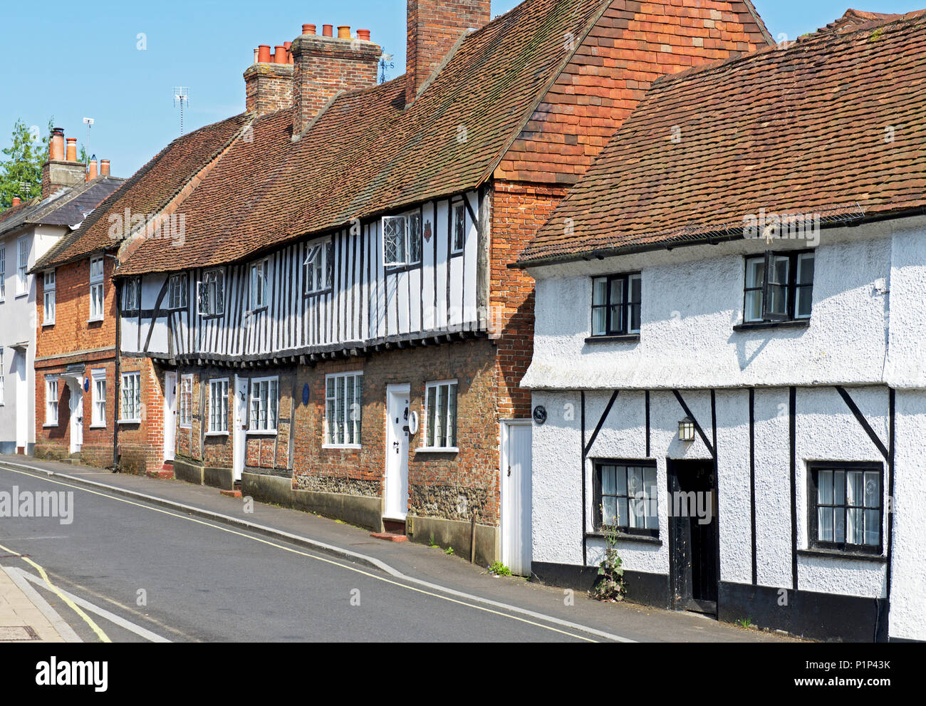 Half-timbered houses, Sheep Street, Petersfield, Hampshire, England UK Stock Photo