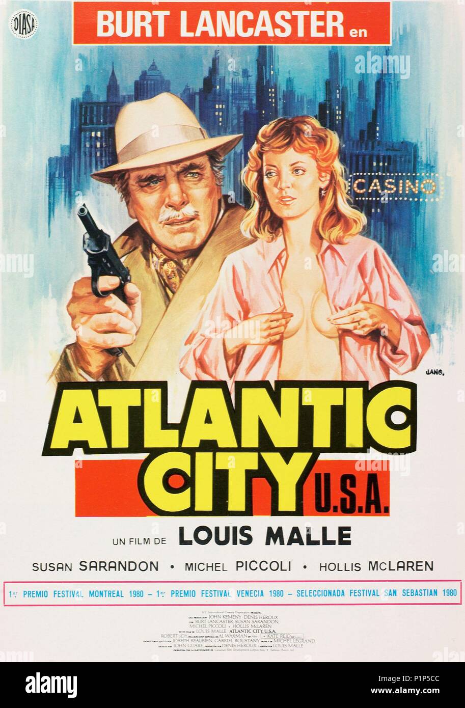 Atlantic City Year 1980 Director Louis Malle Susan Sarandon Stock