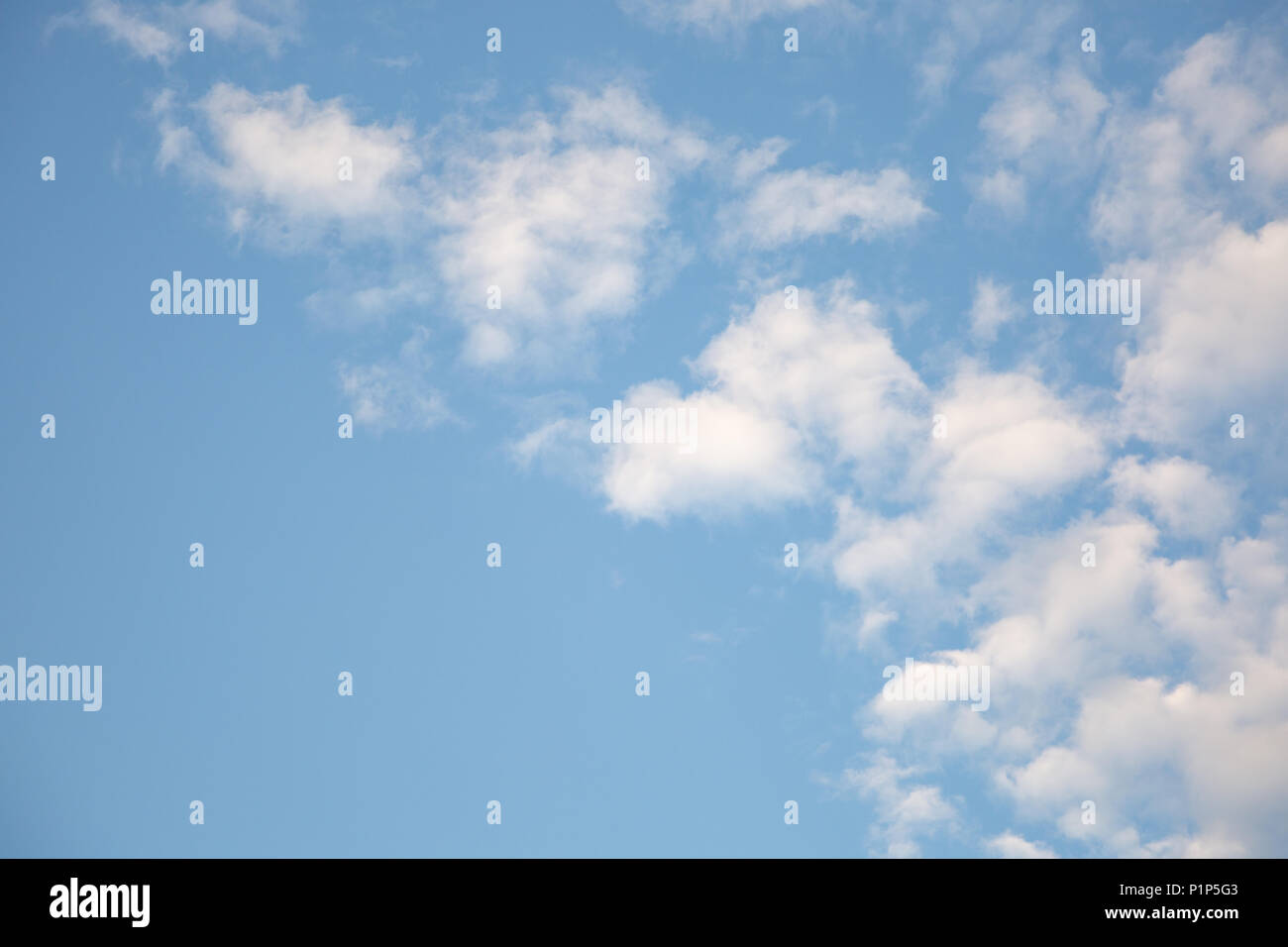 Blue sky with white clouds. Nature background Stock Photo