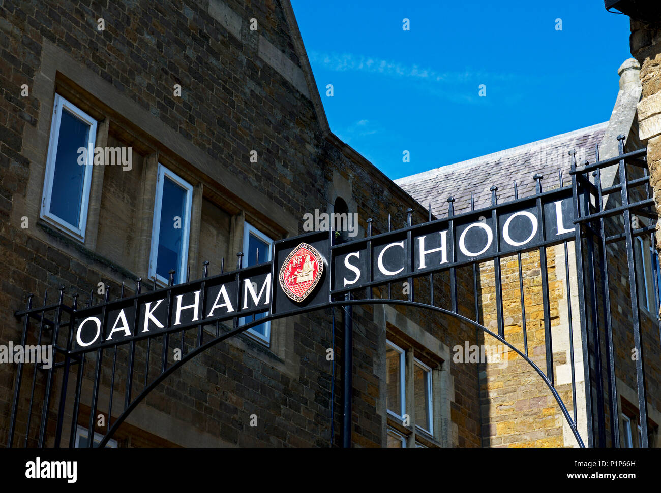 Sign for Oakham School, Oakham, Rutland, England UK Stock Photo Alamy