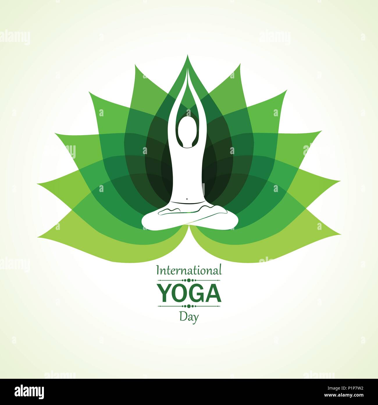 illustration of woman doing YOGASAN for International Yoga Day on ...