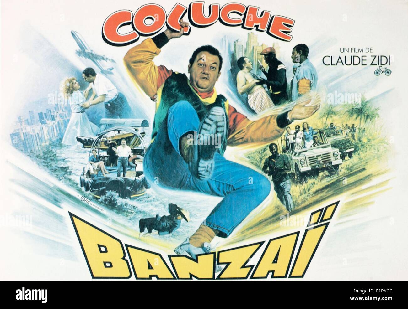Original Film Title: BANZAI.  English Title: BANZAI.  Film Director: CLAUDE ZIDI.  Year: 1983. Stock Photo