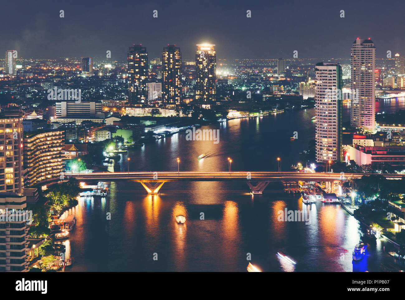 Modern city view of Bangkok, Thailand. Cityscape. Stock Photo