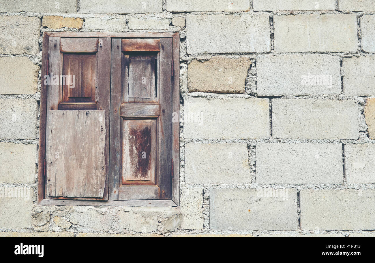 Old brick wall with window Stock Photo - Alamy