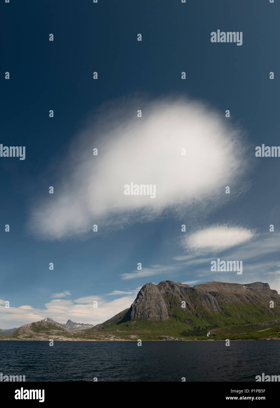 High altitude clouds in Norway Stock Photo