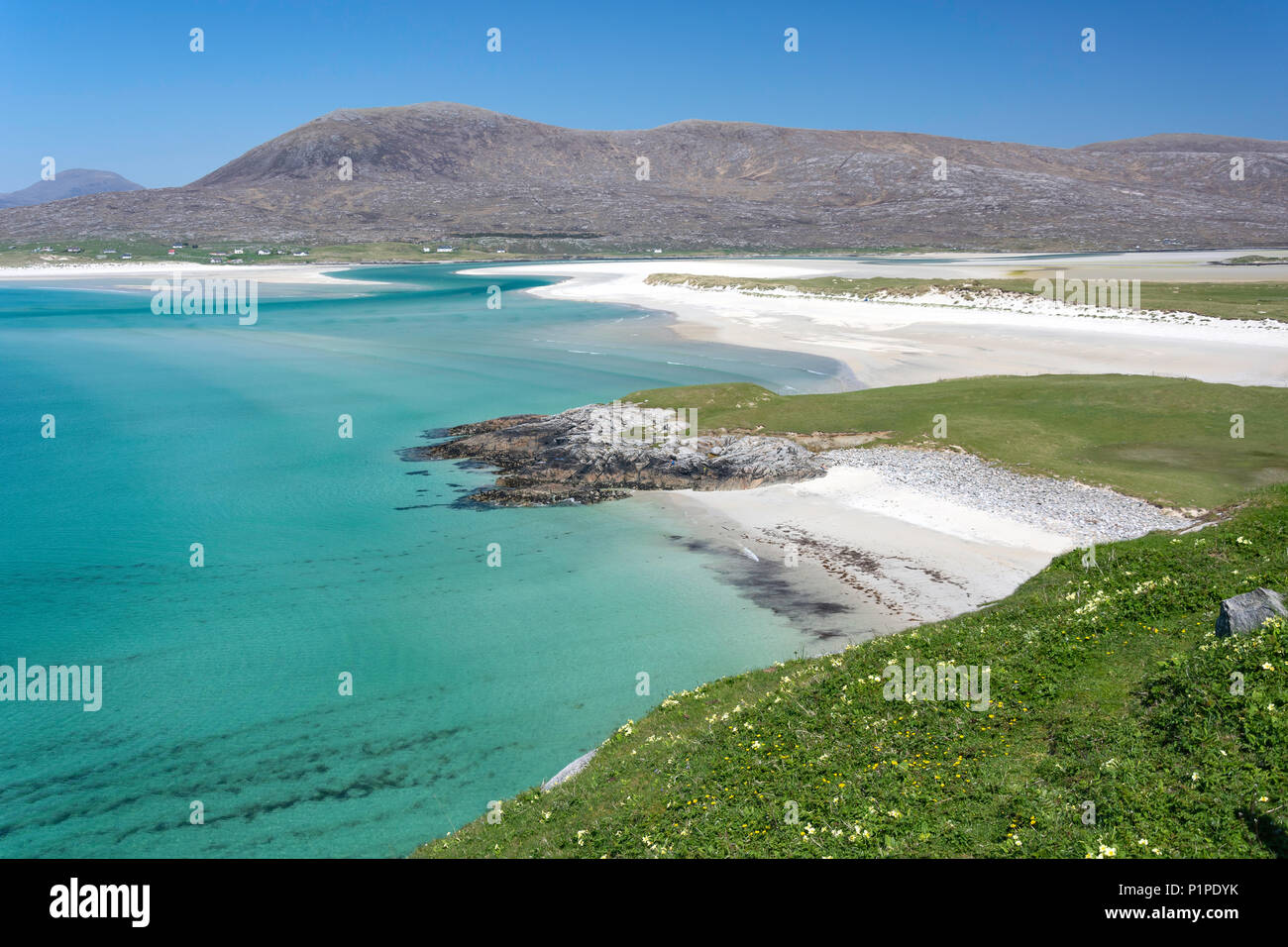 Traigh seilebost aerial beach isle of harris outer hebrides scot hires