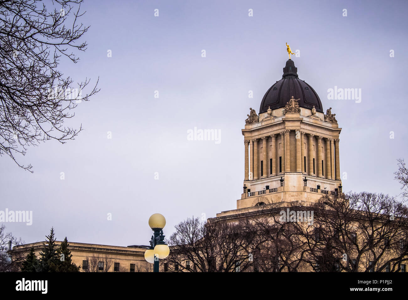 Manitoba Legislative Building; Winnipeg, Manitoba, Canada Stock Photo