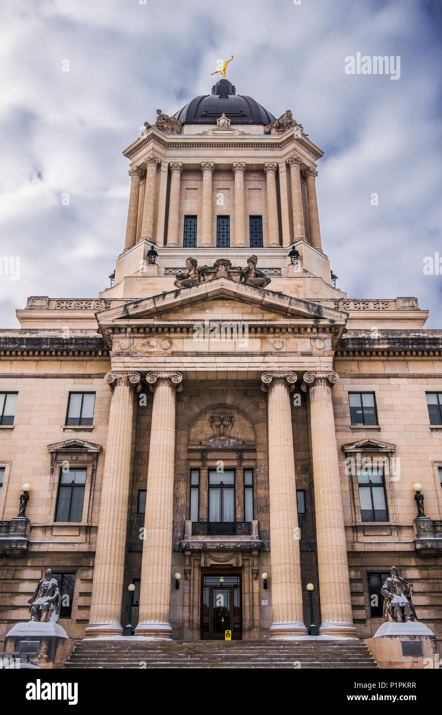 Manitoba Legislative Building; Winnipeg, Manitoba, Canada Stock Photo