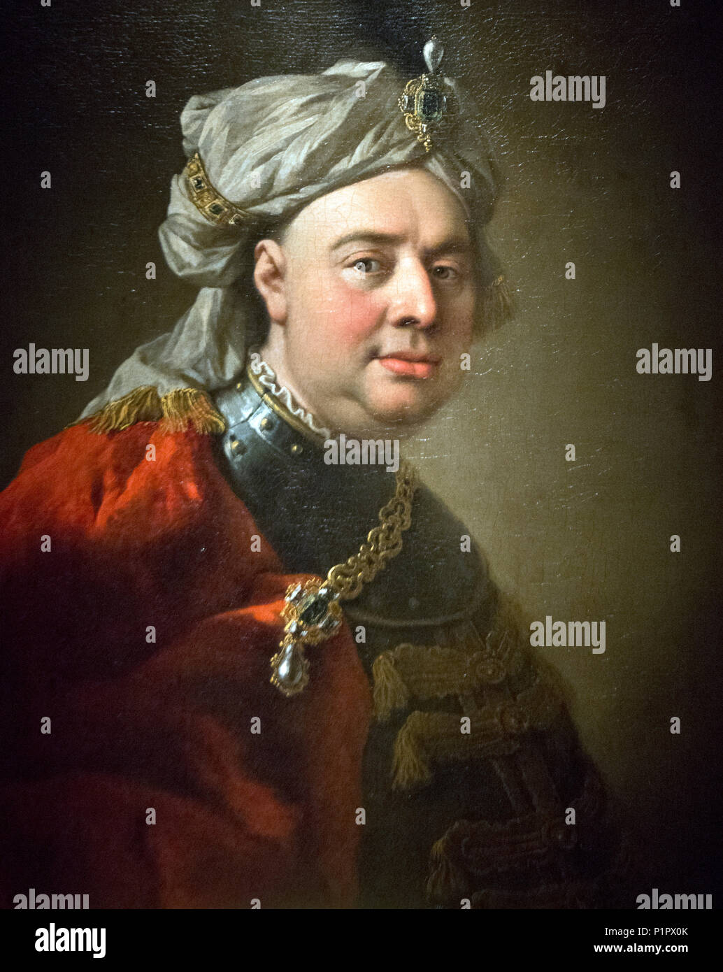 Adam Manyoki - Portrait of Count Gustav Adolf von Gotter (1731-32) Stock Photo