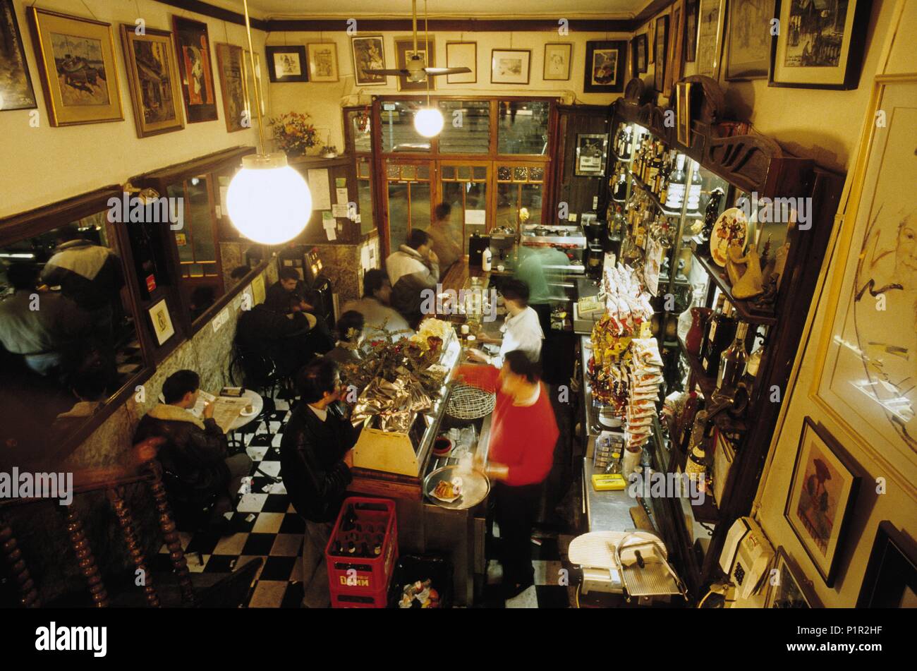 Plaza del / Pi square; Ciutat Vella (old quarter); "El Pi" bar Stock