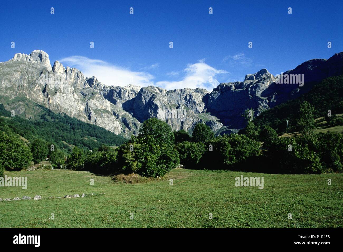 valle de La Liébana valley; La Liébana region "Picos de Europa" mountains  Stock Photo - Alamy