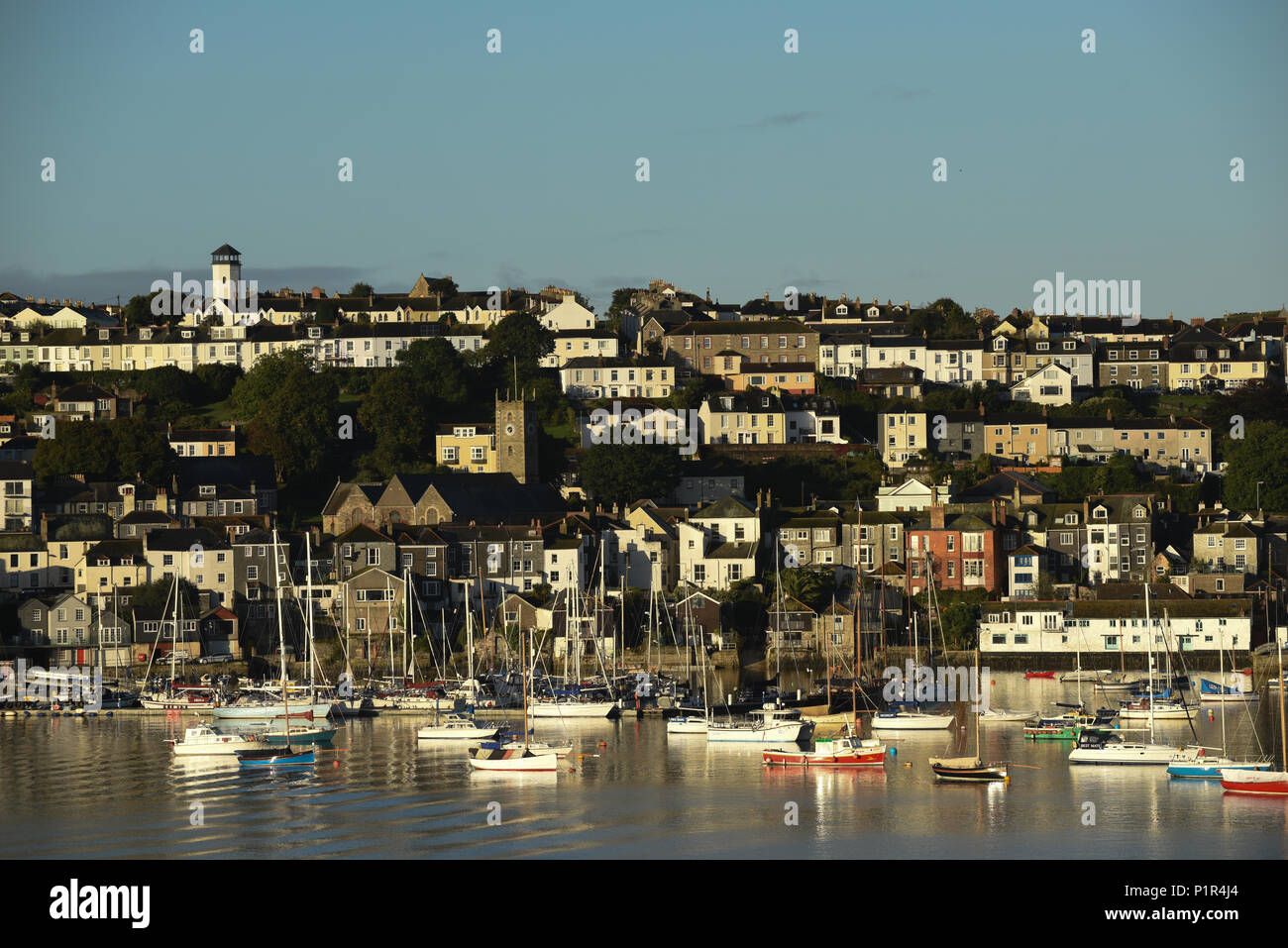 Falmouth, UK, boats in harbor Stock Photo