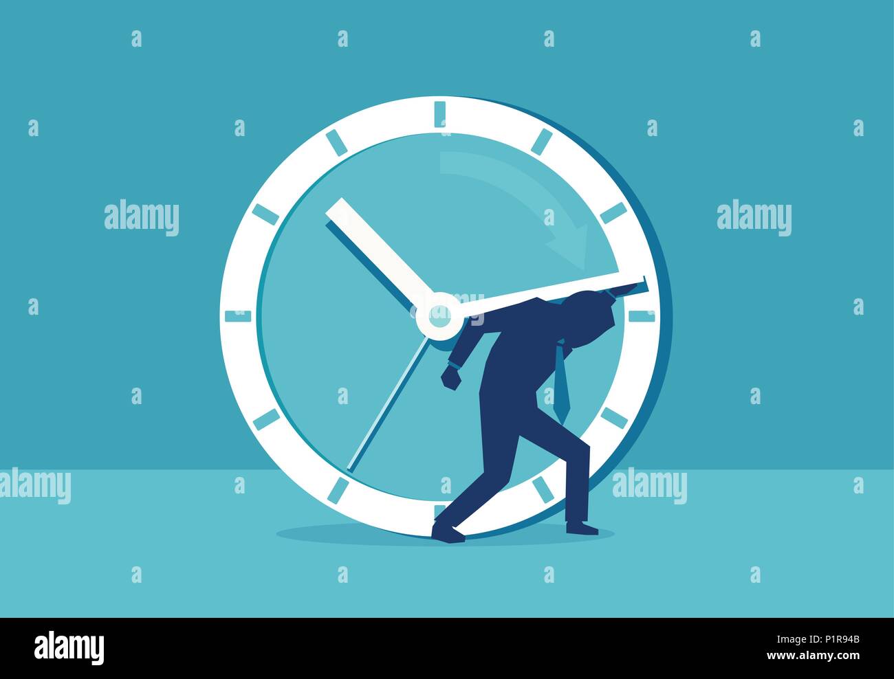 Long working hours vector vectors hi-res stock photography and images ...