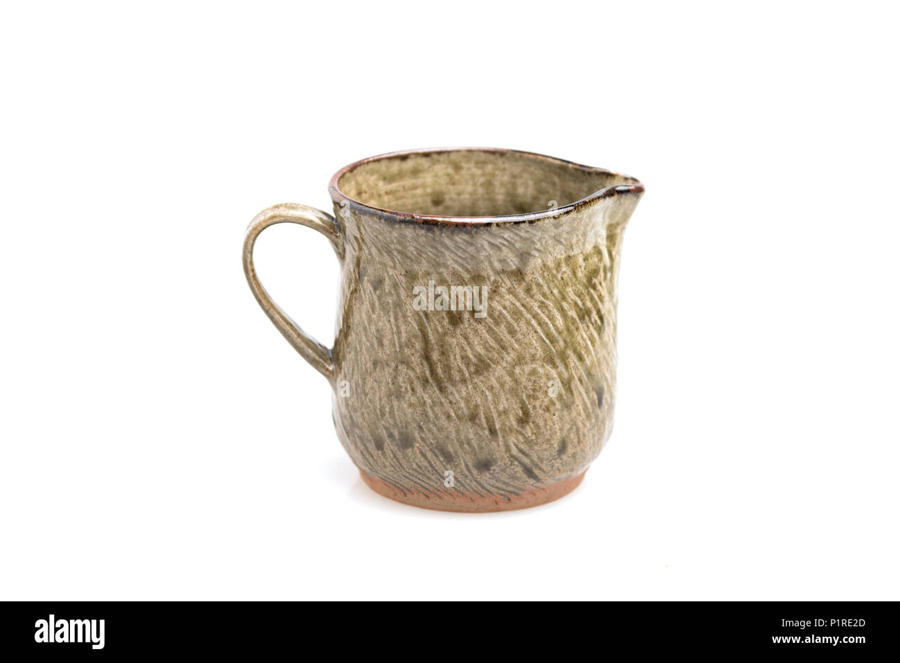 ceramic coffee dripper pot isolated on white Stock Photo