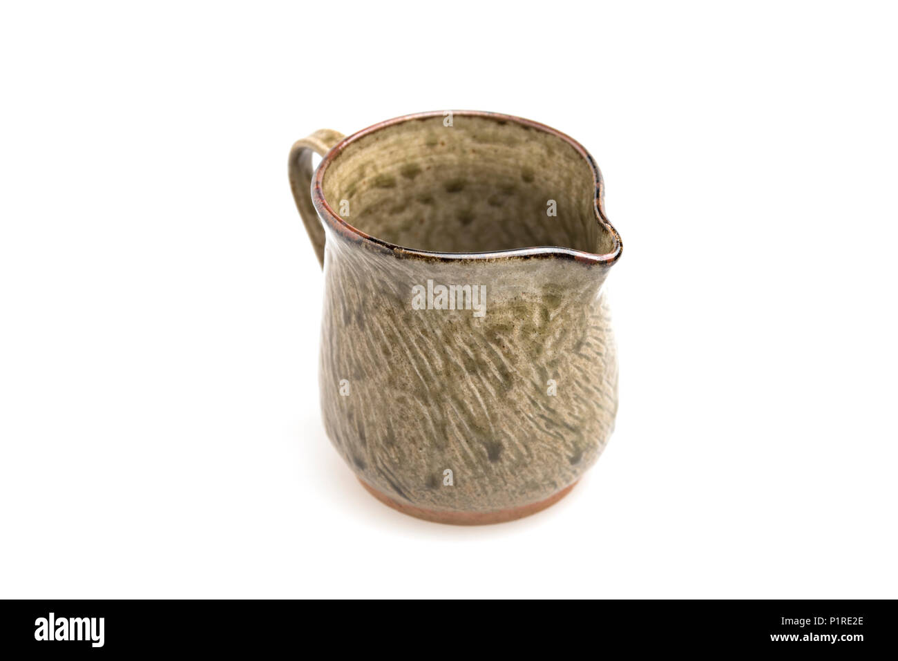 ceramic coffee dripper pot isolated on white Stock Photo
