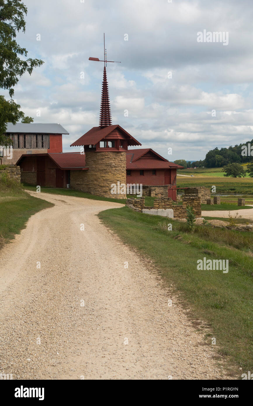 Taliesin estate of Frank Lloyd Wright in Spring Green Wisconsin Stock ...