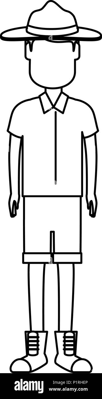 Canadian Ranger avatar character vector illustration design Stock Vector