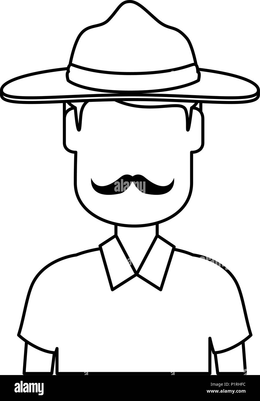 Canadian Ranger avatar character vector illustration design Stock Vector