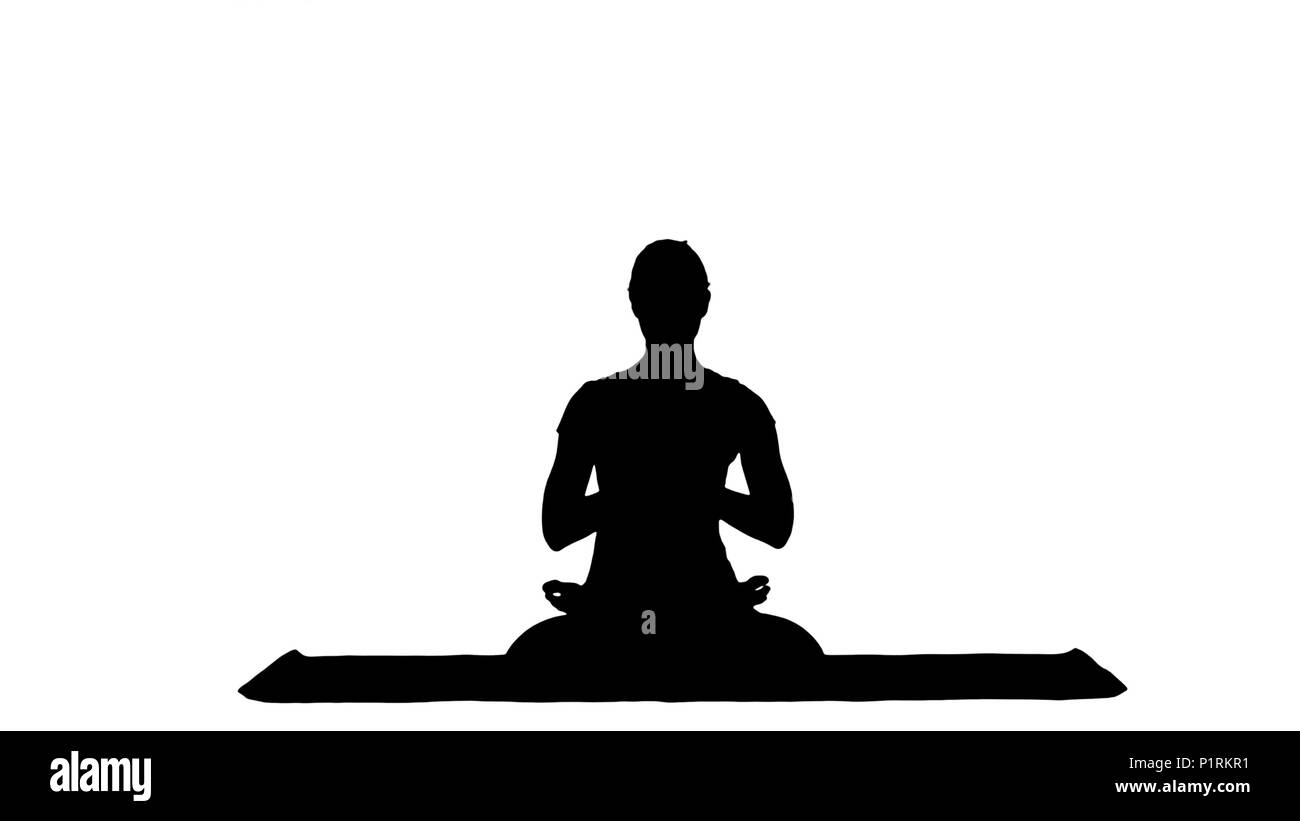 Girl sitting in yoga pose siddhasana near Vector Image
