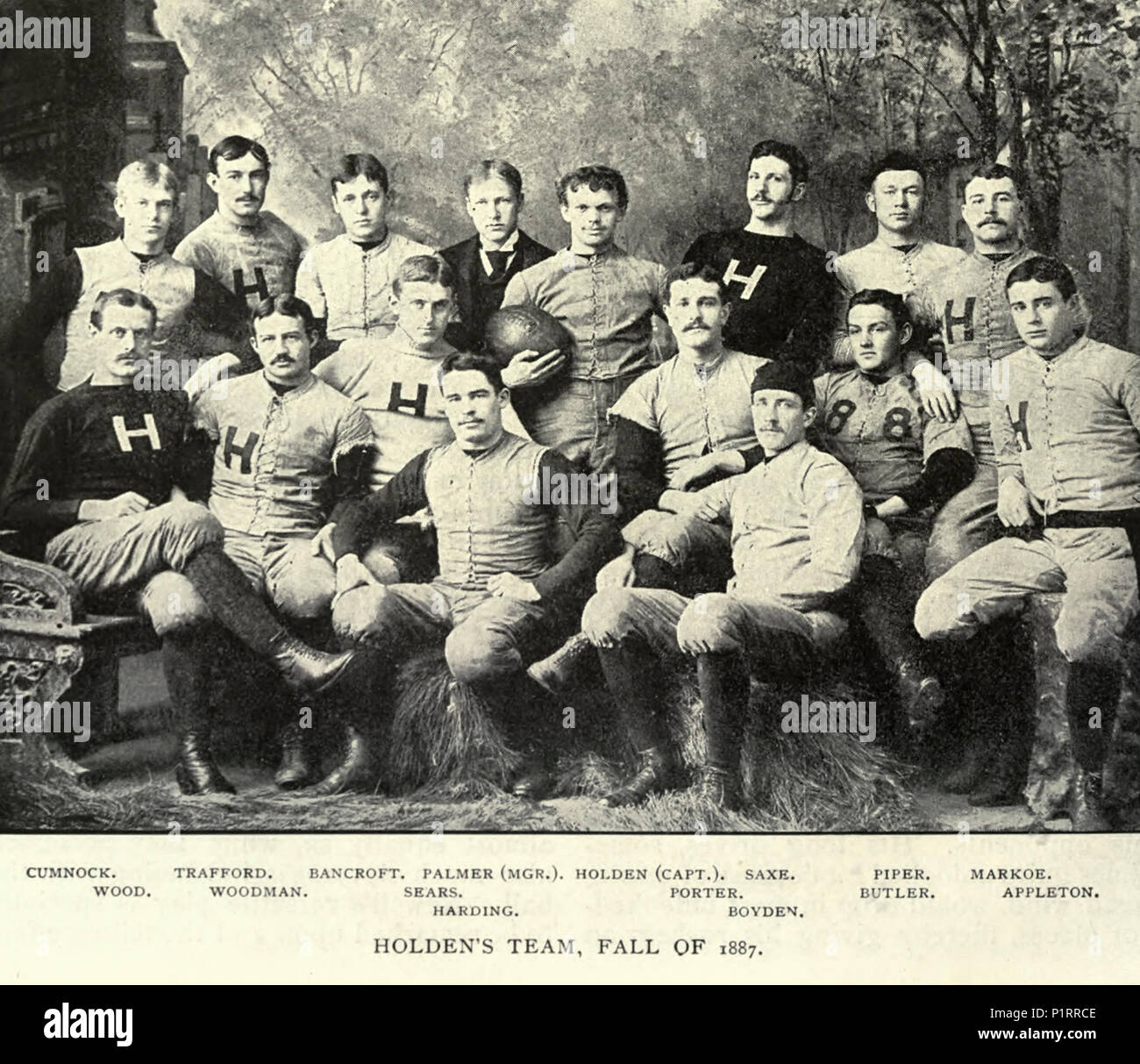 Harvard Football Team Holden's Team, 1887 Stock Photo Alamy