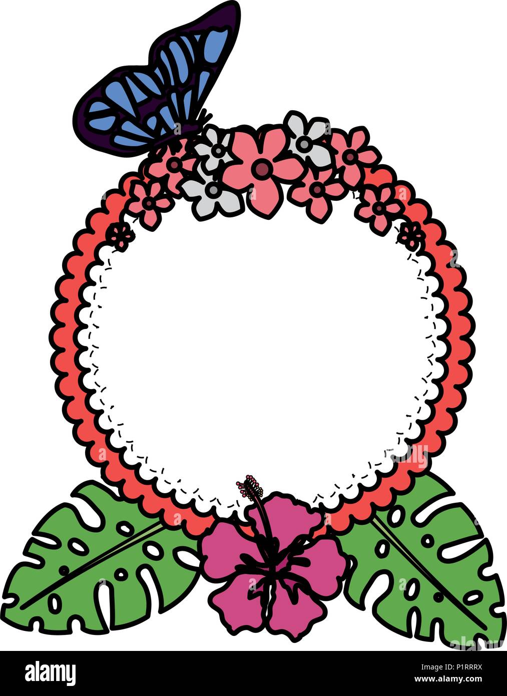 flowers garden with butterflies vector illustration design Stock Vector ...