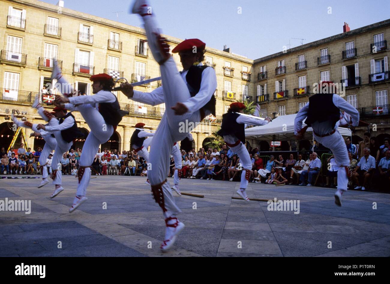 Bilbao, "Semana Grande" (great festivity); traditional dancers at the