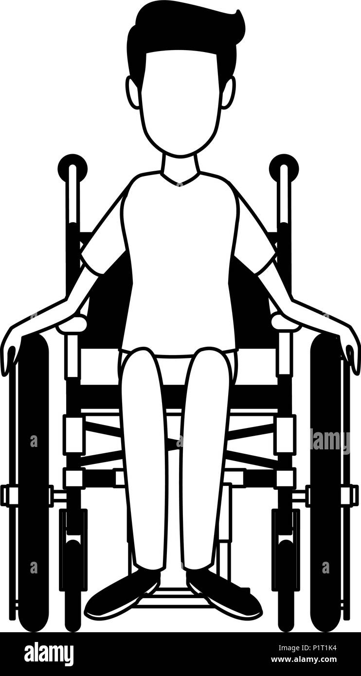 wheelchair clipart black and white