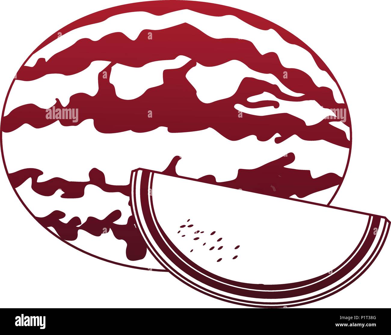 Watermelon fruit isolated Stock Vector Image & Art - Alamy