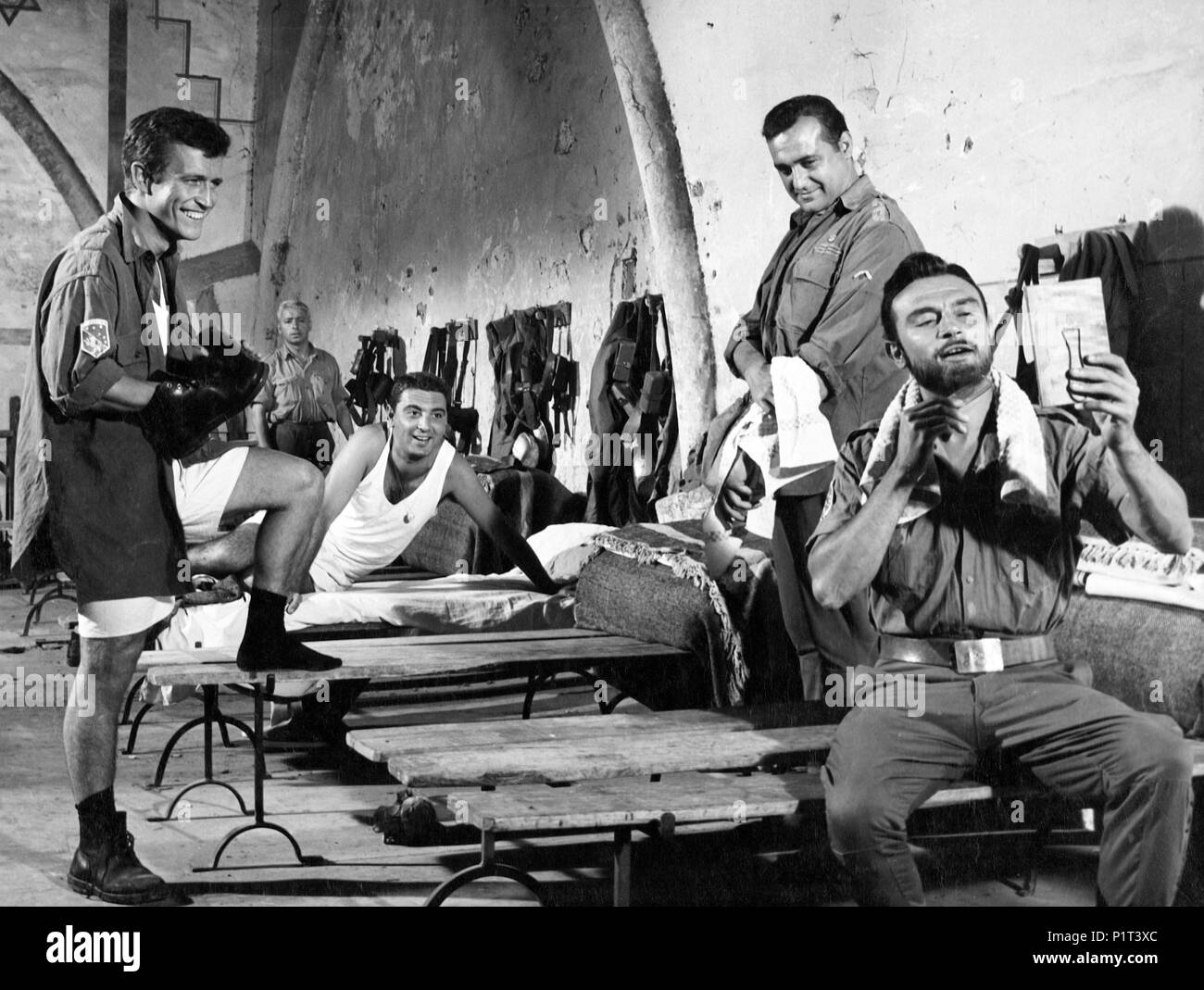 Original Film Title: LA FIEL INFANTERIA.  English Title: PROUD INFANTRY, THE.  Film Director: PEDRO LAZAGA.  Year: 1960.  Stars: JESUS PUENTE; TONY LEBLANC. Credit: AGATA FILMS / Album Stock Photo