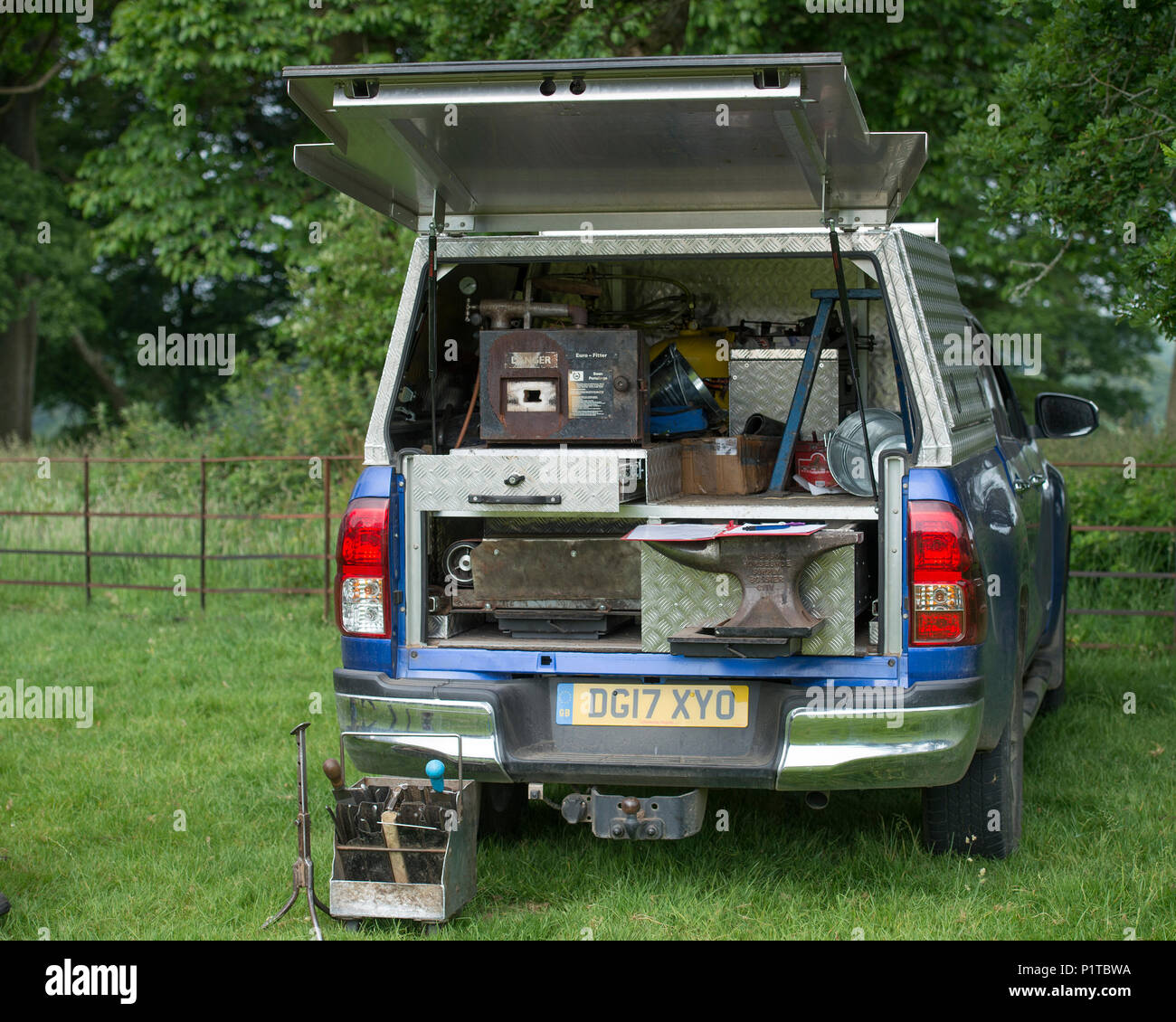 mobile farriers truck Stock Photo