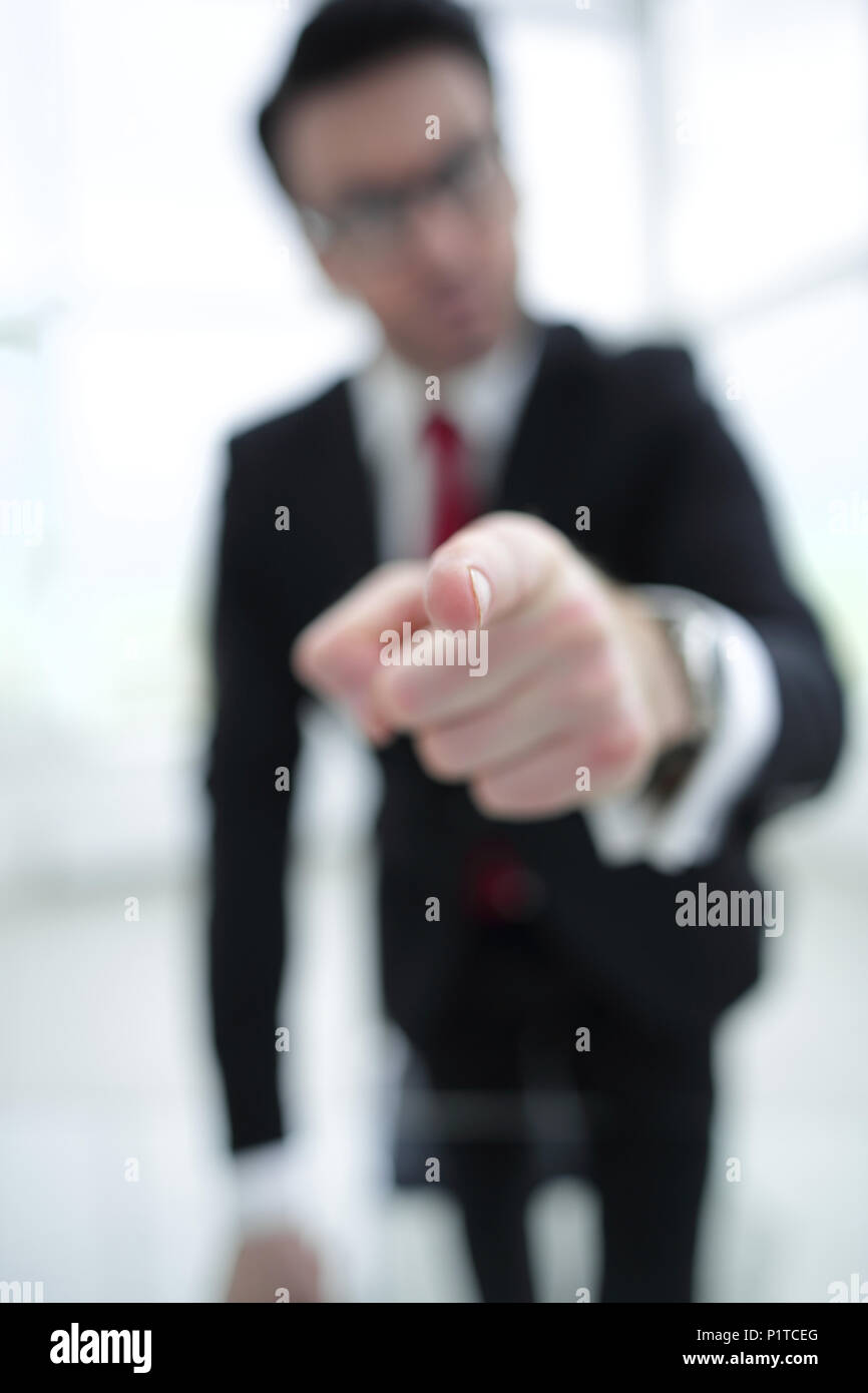 background image of a businessman pointing his finger at you Stock ...