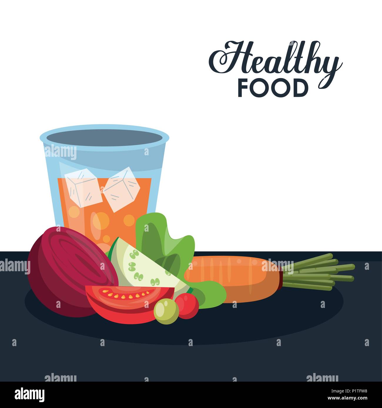 Healthy food concept Stock Vector Image & Art - Alamy