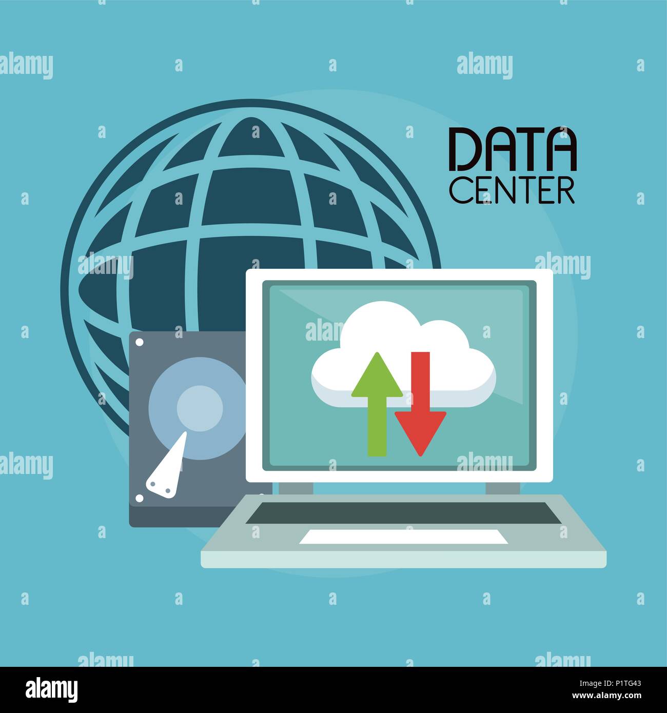 Data center technology Stock Vector Image & Art - Alamy