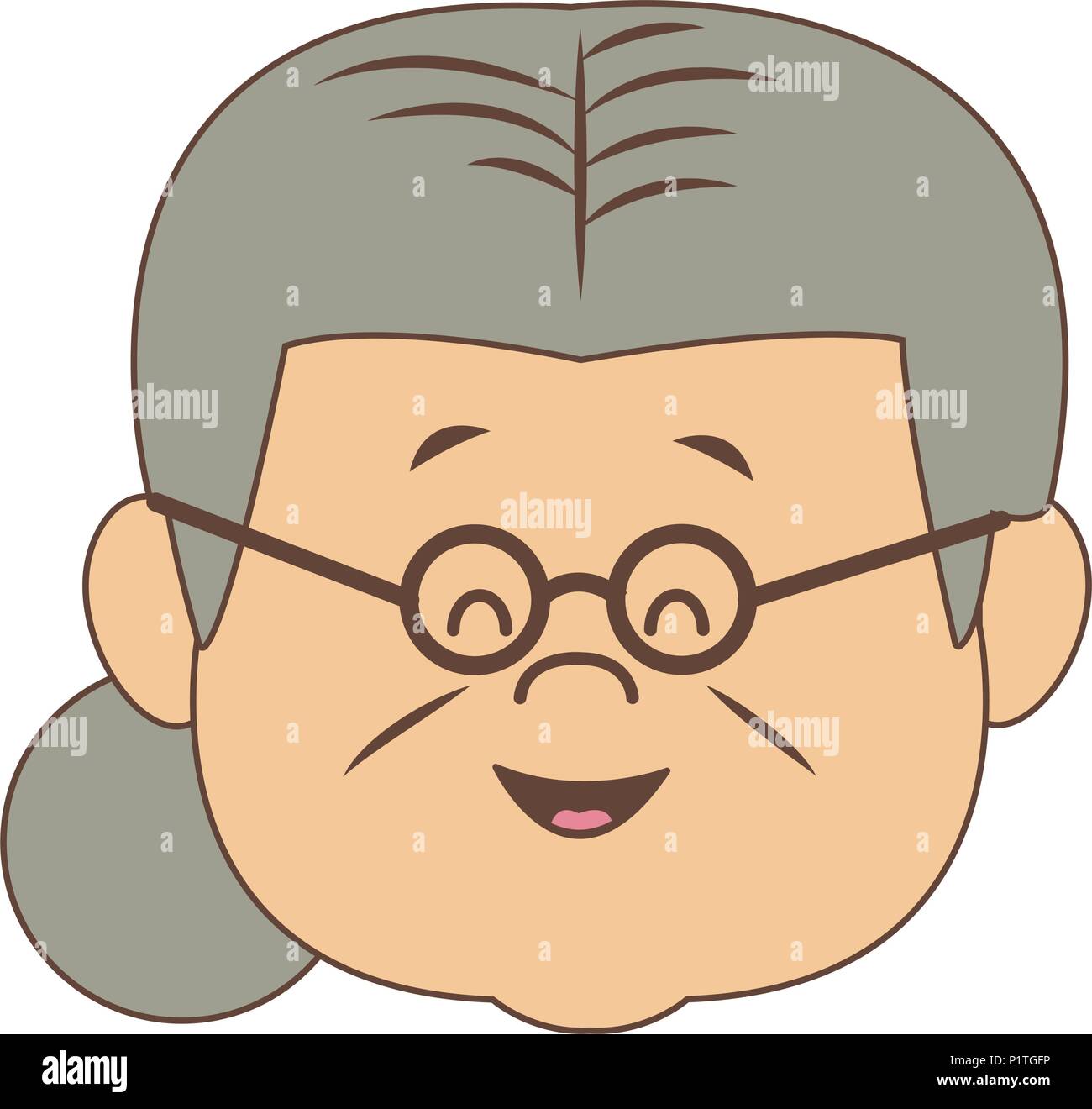 Cute grandmother face cartoon Stock Vector Image & Art - Alamy