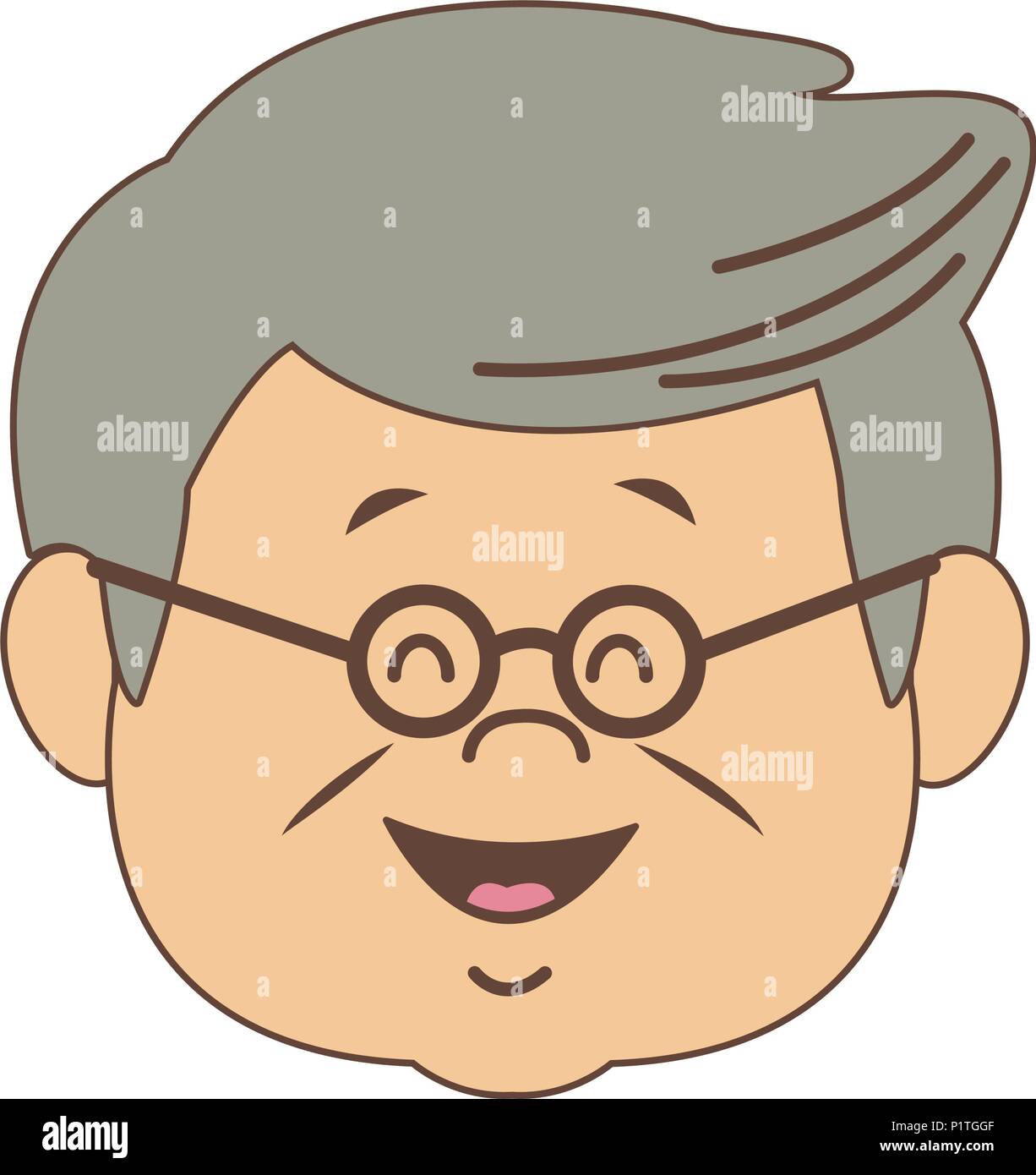 Cute grandfather face cartoon Stock Vector Image & Art - Alamy
