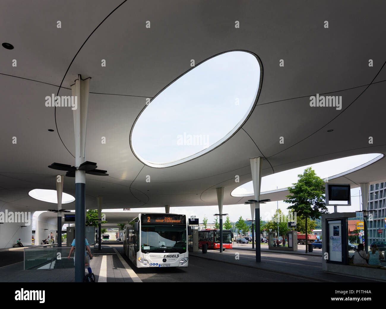 Pforzheim: bus station in Germany, Baden-Württemberg, Schwarzwald, Black Forest Stock Photo