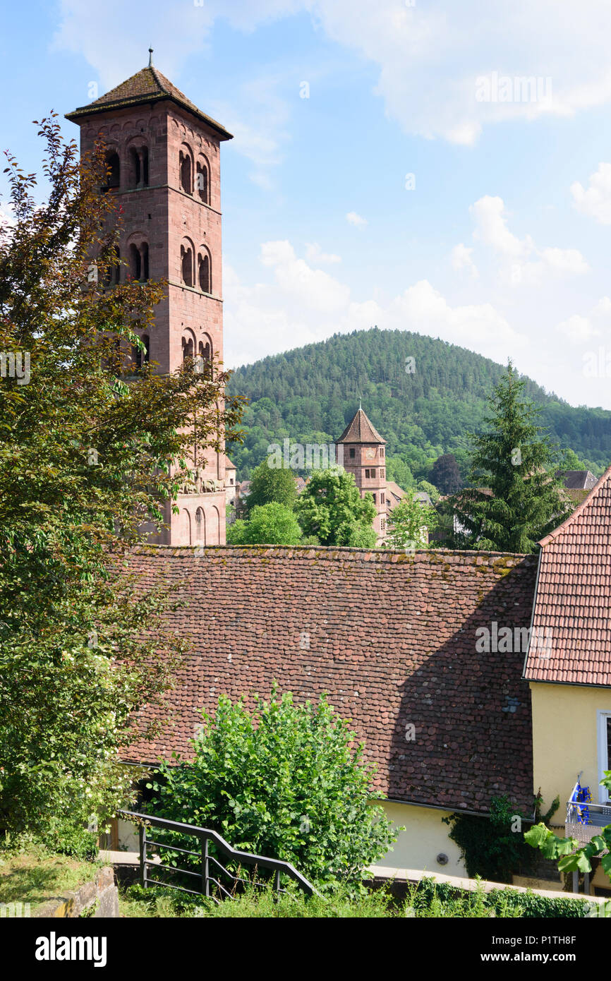 Calw: district Hirsau: ruins of Monastery of St. Peter and St. Paul, Eulenturm (owl tower) in Germany, Baden-Württemberg, Schwarzwald, Black Forest Stock Photo