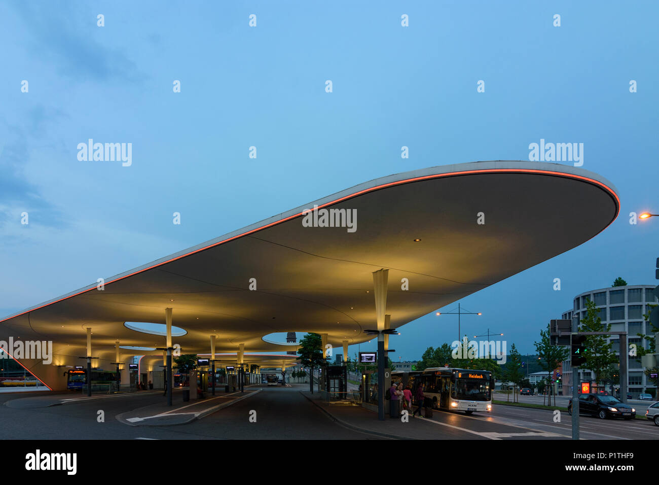 Pforzheim: bus station in Germany, Baden-Württemberg, Schwarzwald, Black Forest Stock Photo