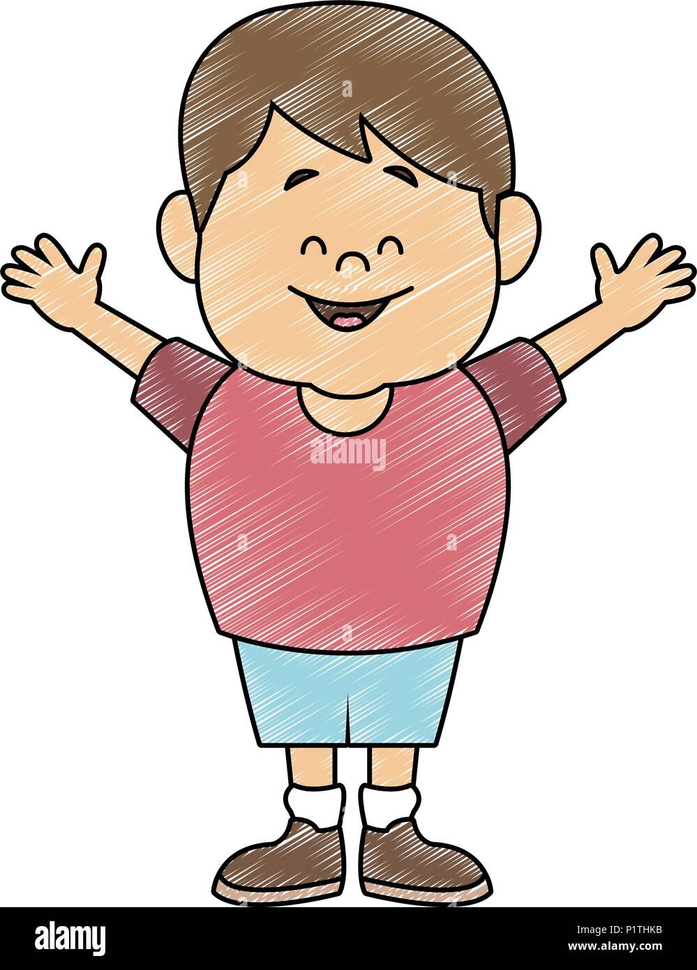 Cute boy cartoon scribble Stock Vector Image & Art Alamy