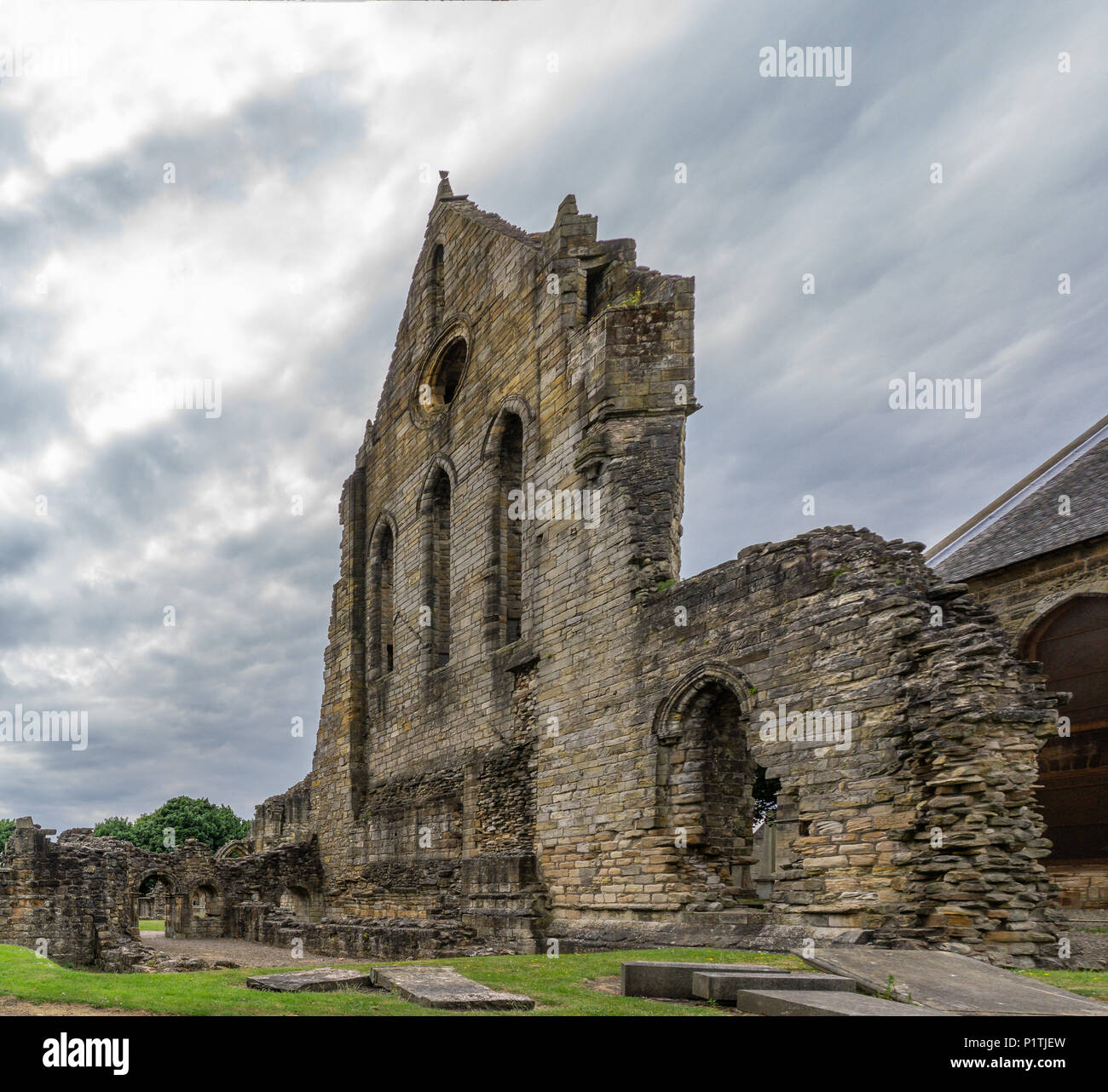 The Old Transept Ancient Ruins Kilwinning Abbey Scotland thought to be dated arround 1160's Stock Photo
