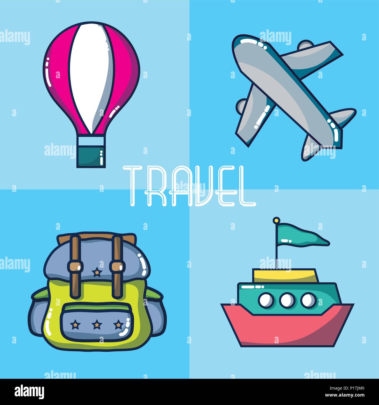 Set of travel icons Stock Vector Image & Art - Alamy