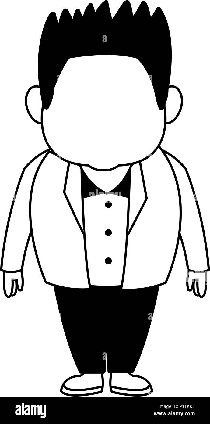 Young man cartoon in black and white Stock Vector Image & Art - Alamy