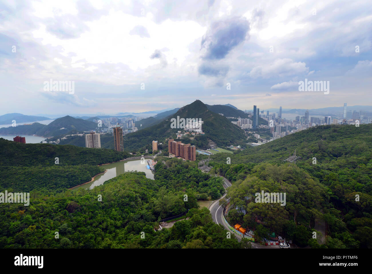 A beautiful view of Hong Kong island. Stock Photo
